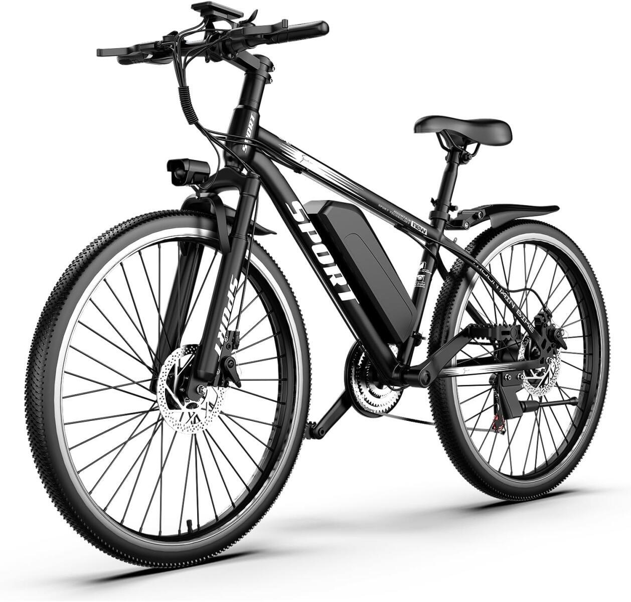 ASKGO G26 elektrische stadsfiets 500W, 48V 10Ah, 26" zwart 6/7