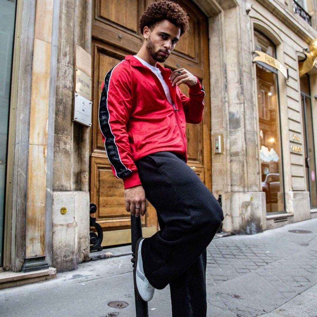Sweat-shirt zippé pour homme rouge pour streetwear sportif 5/7