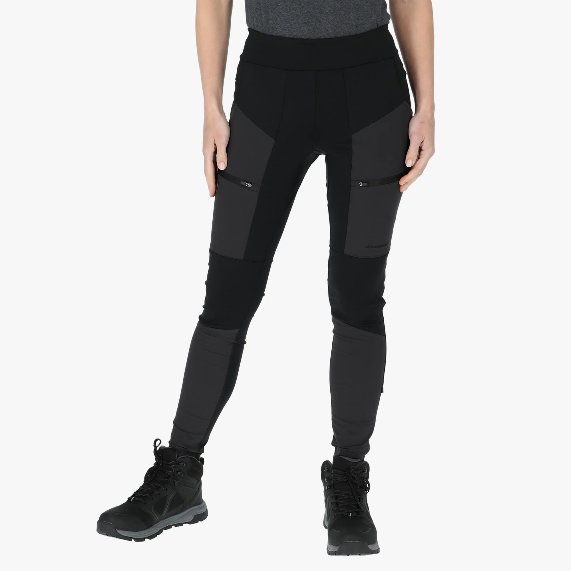 Swedemount - Pantalon Randonnée Femme Coupe-vent Respirant Trondheim Trekking Tights - Pantalons - Gris|noir - Decathlon