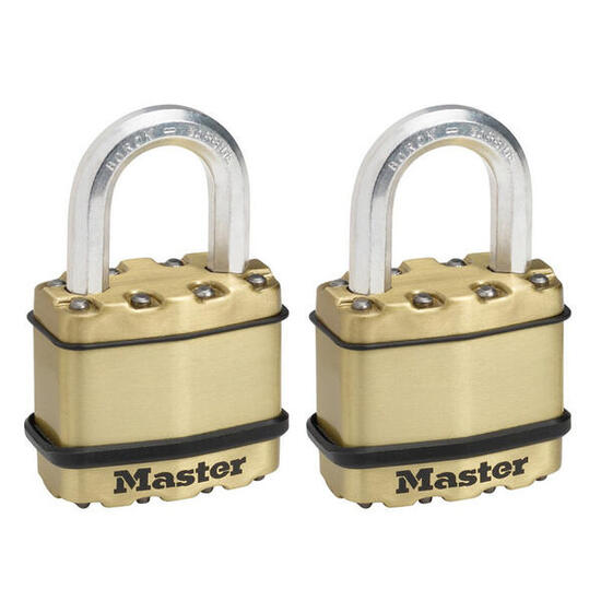 Heavy Duty-hangslot Sleutel Gelamineerd staal/Messing afwerking Weerbestendig