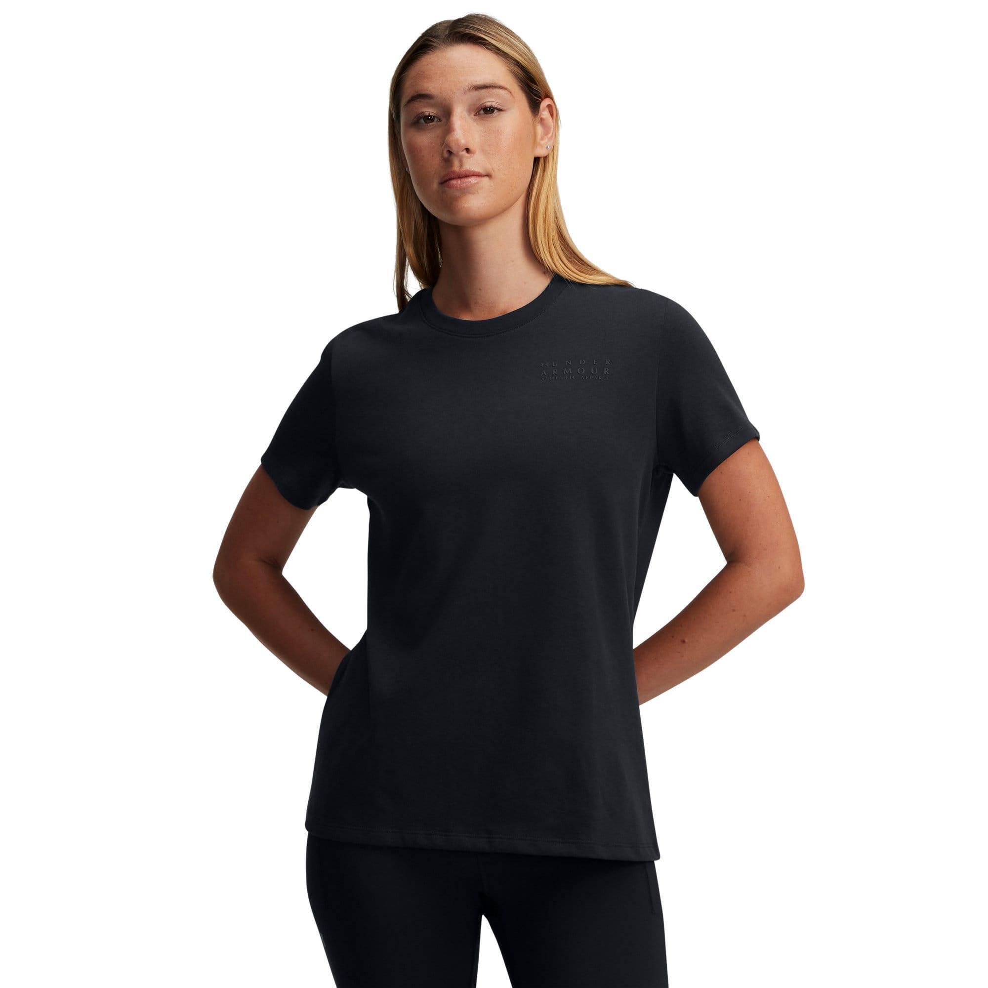 UNDER ARMOUR Womens/Ladies Heavyweight Branded TShirt (Black)