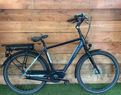 Electric stadsfiets, 53 cm, 8 versnellingen, blauw
