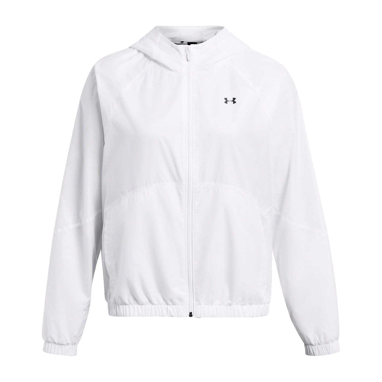 UNDER ARMOUR Womens/Ladies Rival LongSleeved Sport Windbreaker (White)
