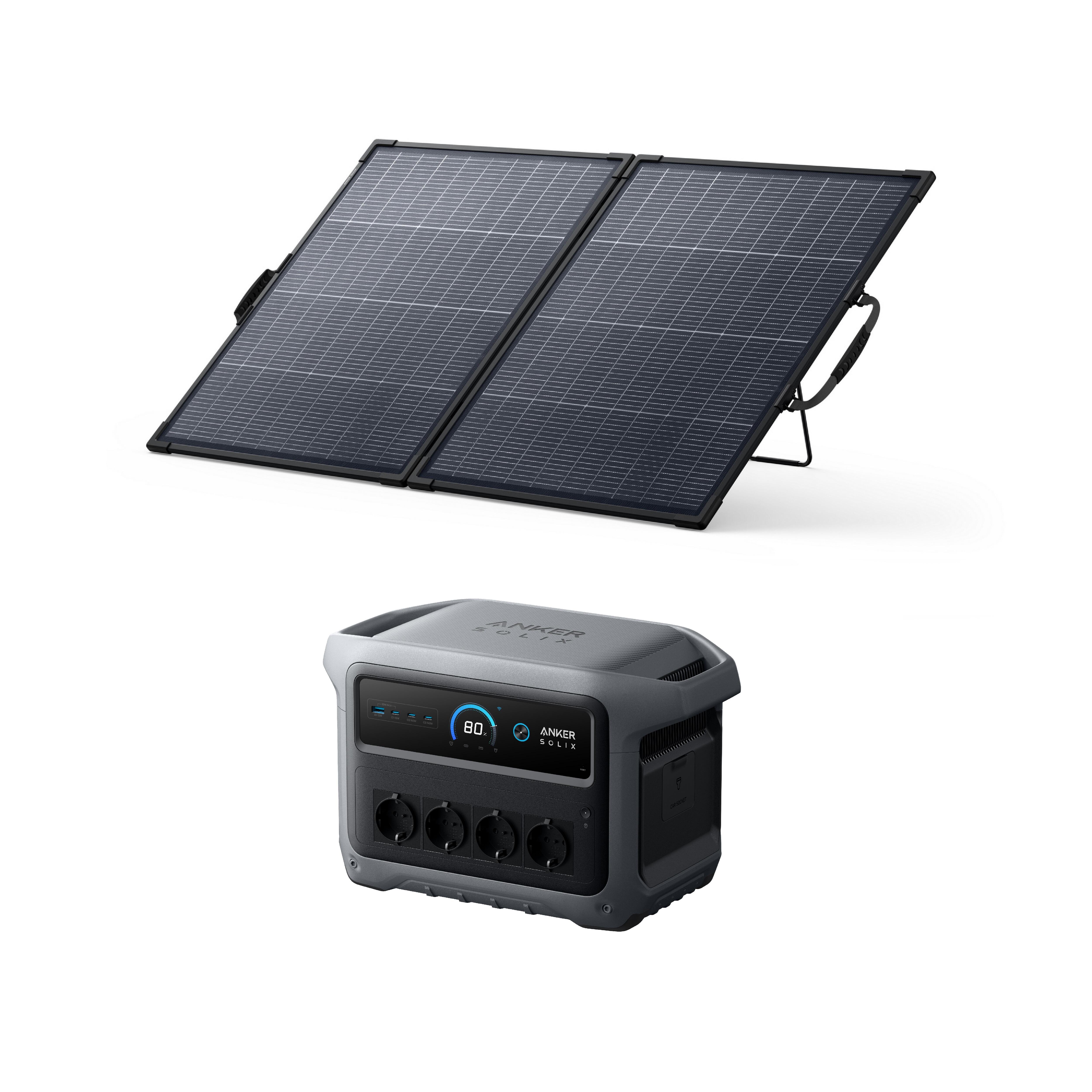 ANKER Kit Nabíjecí stanice a powerbanky Anker C1000X Gen 2 s Bifaciální panelem 200 W