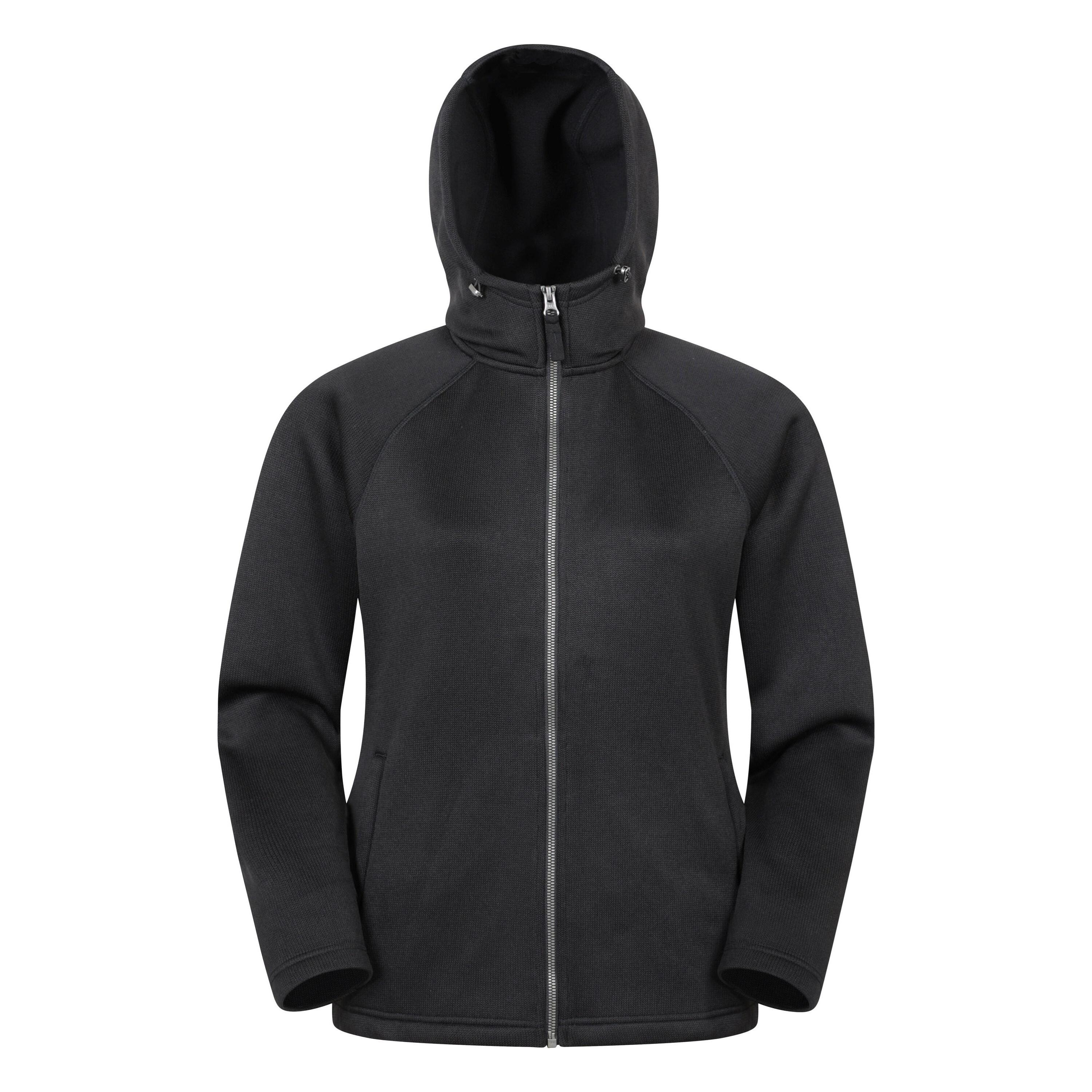 MOUNTAIN WAREHOUSE Womens/Ladies Nevis Full Zip Hoodie (Jet Black)