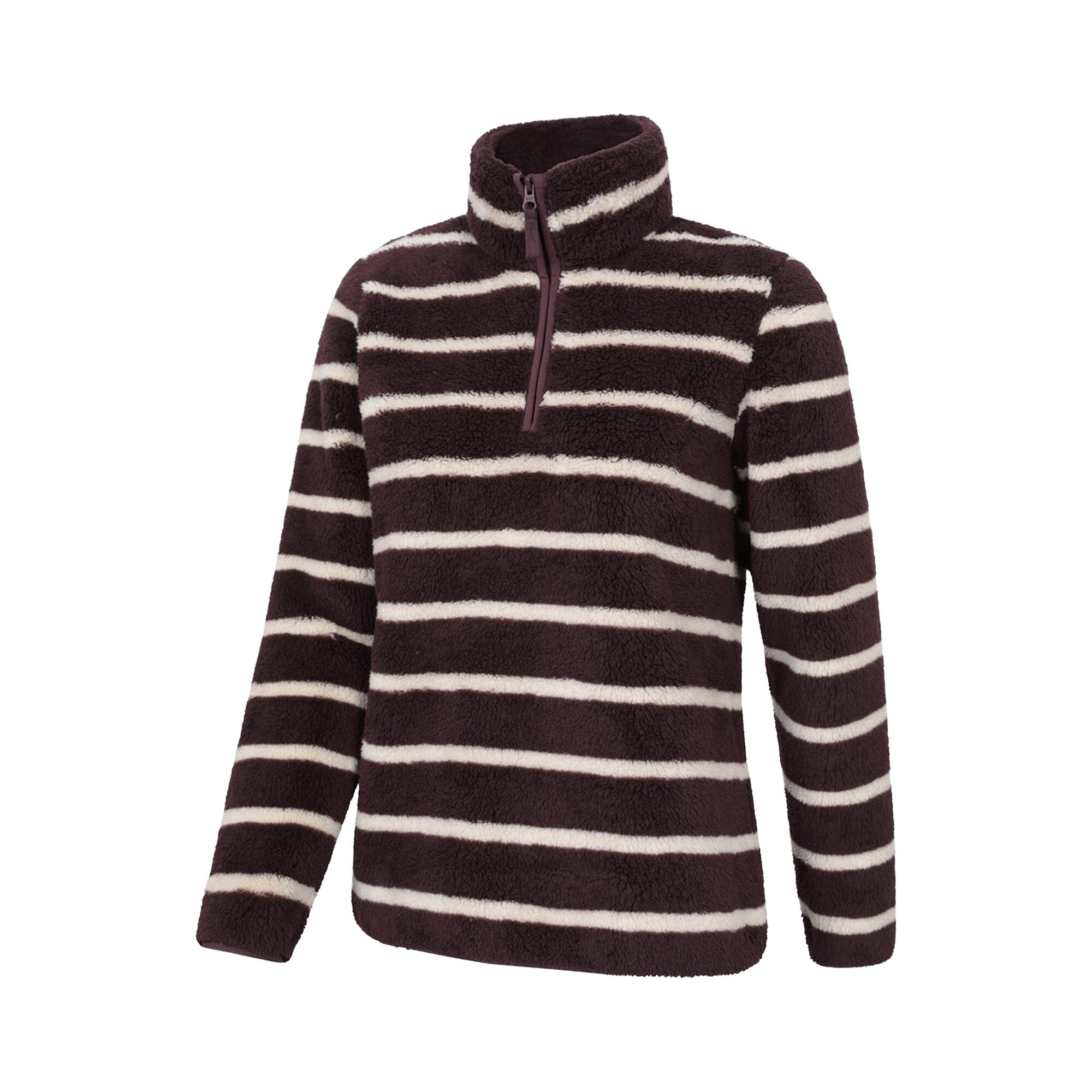 Felpa In Pile Cerniera Ad Un Quarto Donna Mountain Warehouse Marrone 3/3