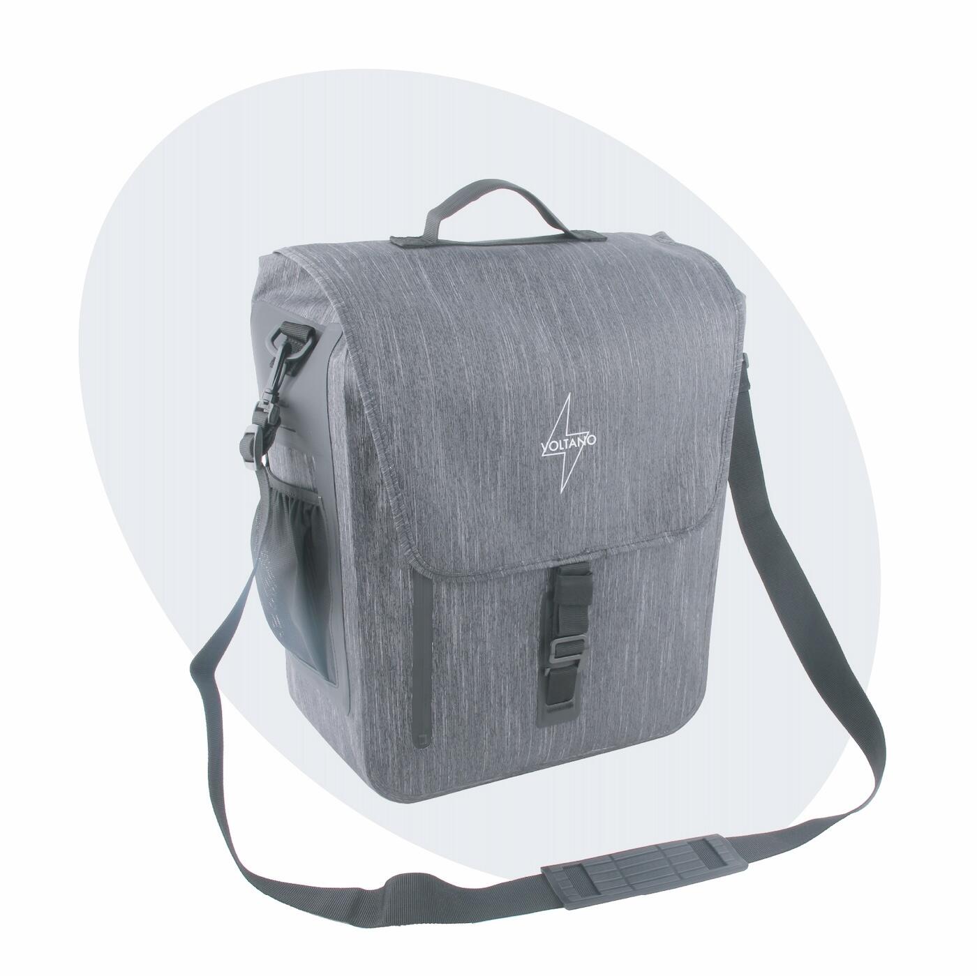 Voltano Equal E-bike Enkele Fietstas  25L - Donkergrijs - Laptopvak - Waterdicht 2/7