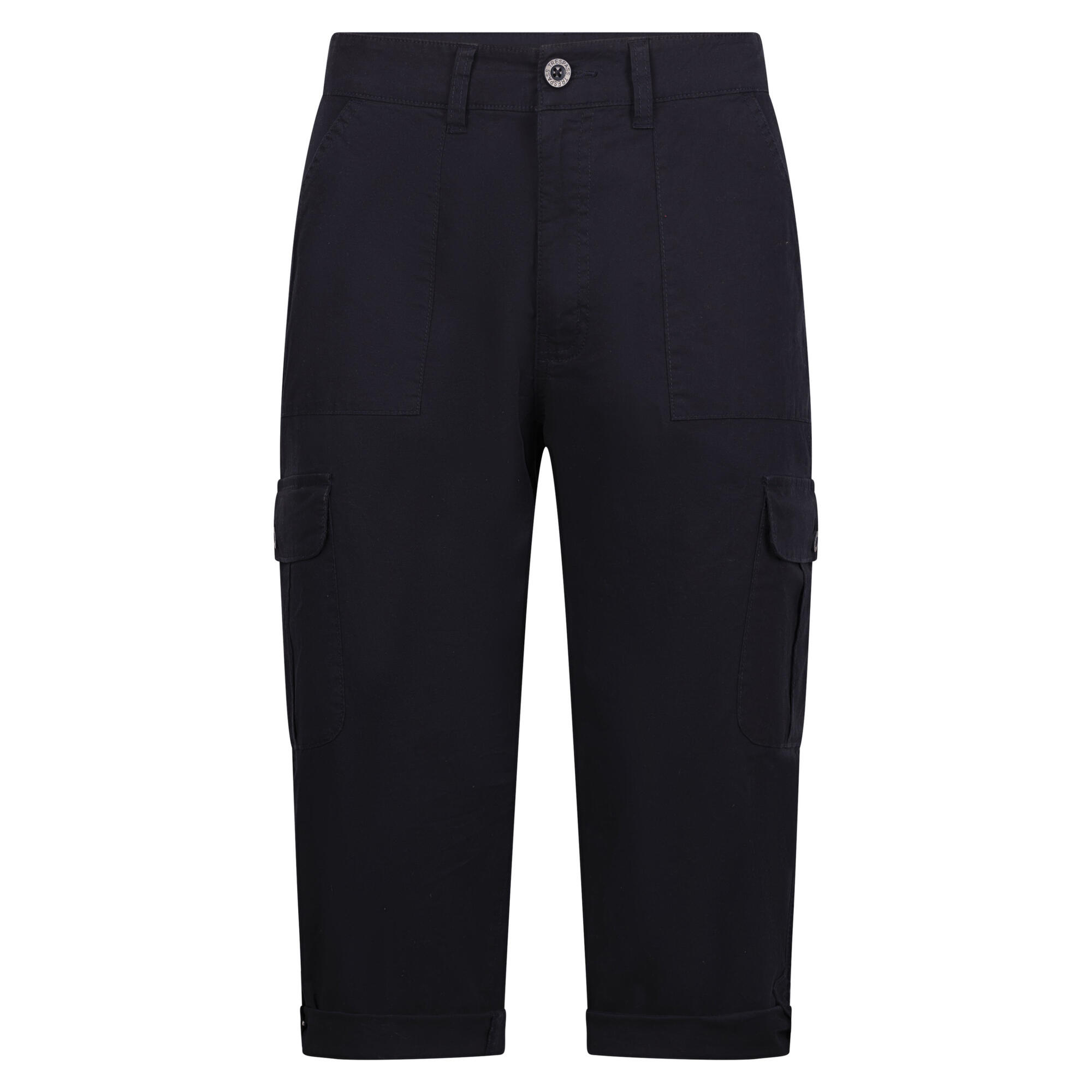 TRESPASS Womens/Ladies Trina Casual Capri Trousers (Navy)