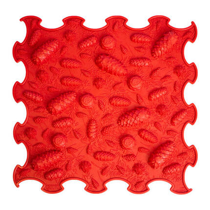 Weiche Sinnesmatte Kegel Hellrot 30x30cm