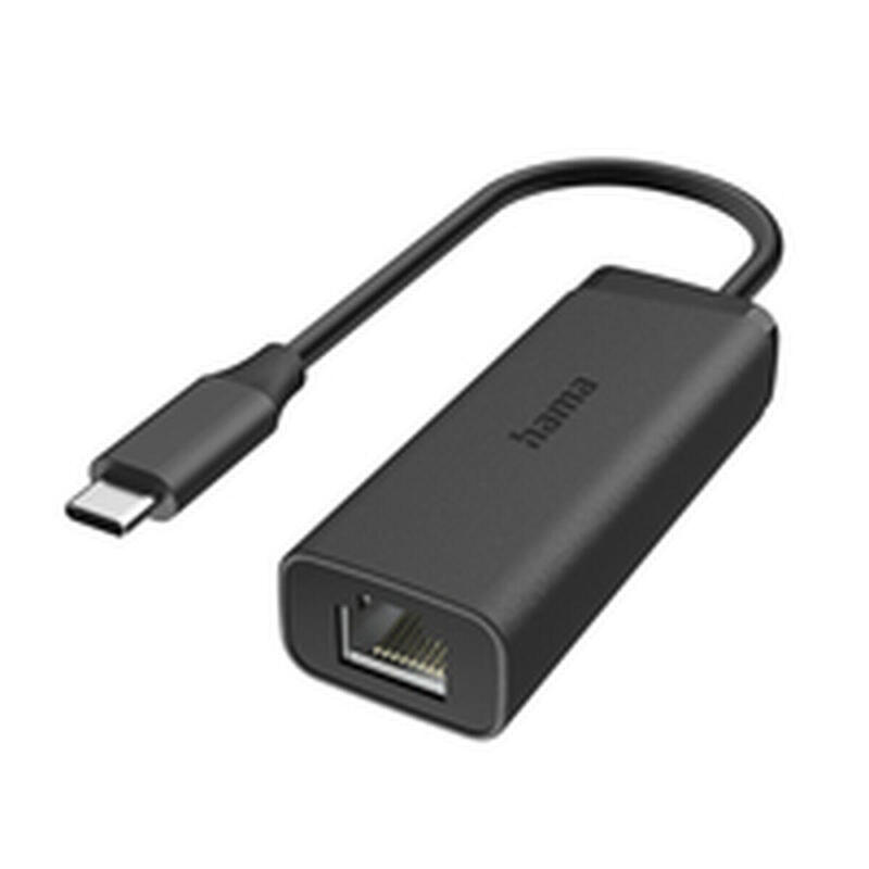 Adaptor USB-C la Rețea RJ45 HAMA 00200360 Negru