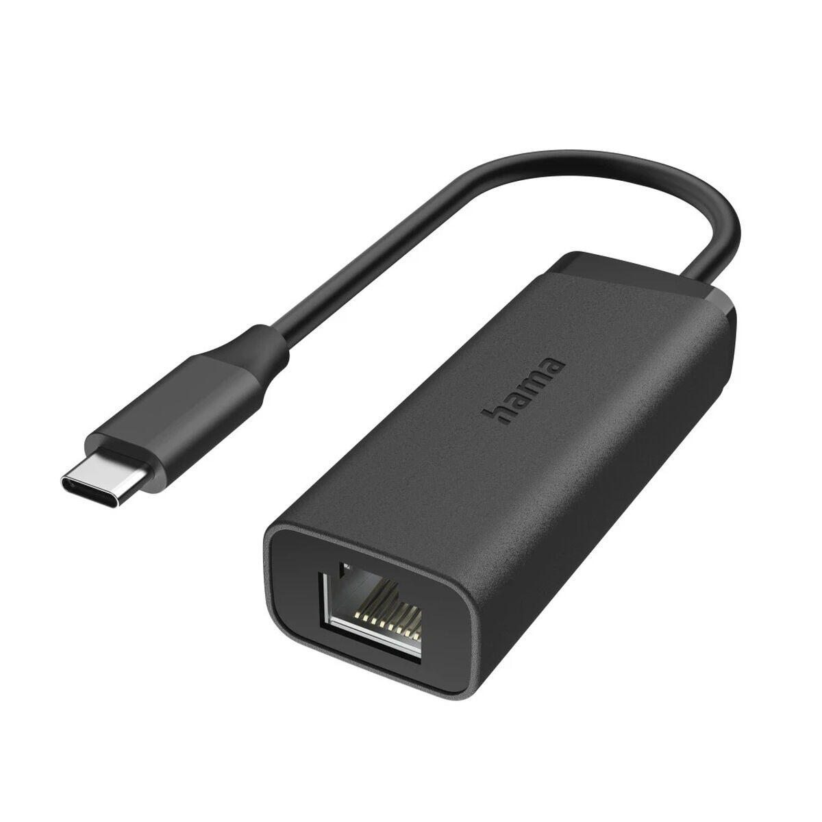 Adaptador USB-C a Red RJ45 HAMA 00200360 Negro 2/5