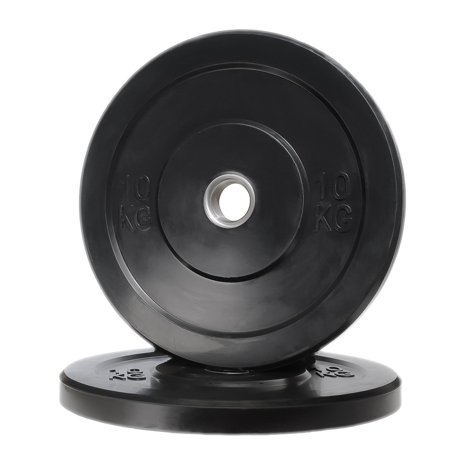 4x Disco Olimpionico Bumper Gommato 10 KG Foro 50 mm Pesi Palestra (40 KG) 2/7