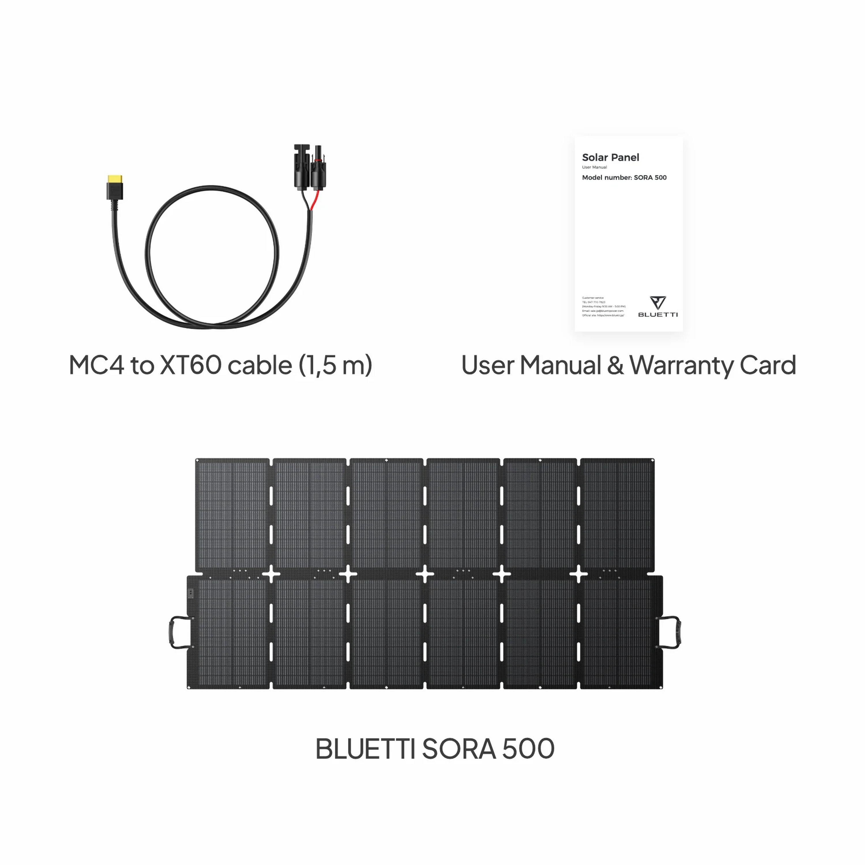Zonnepaneel BLUETTI SORA 500, 500 W voor Apex 300/AC200PL/AC270P 6/7