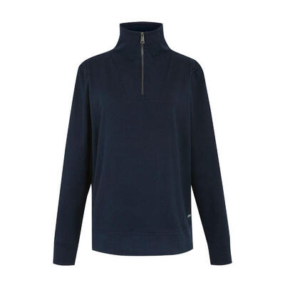 Dames demmi quarter zip fleece top (marine)