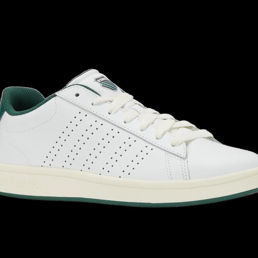 K-SWISS men's sneakers, white low-top athletic shoes, lace-up