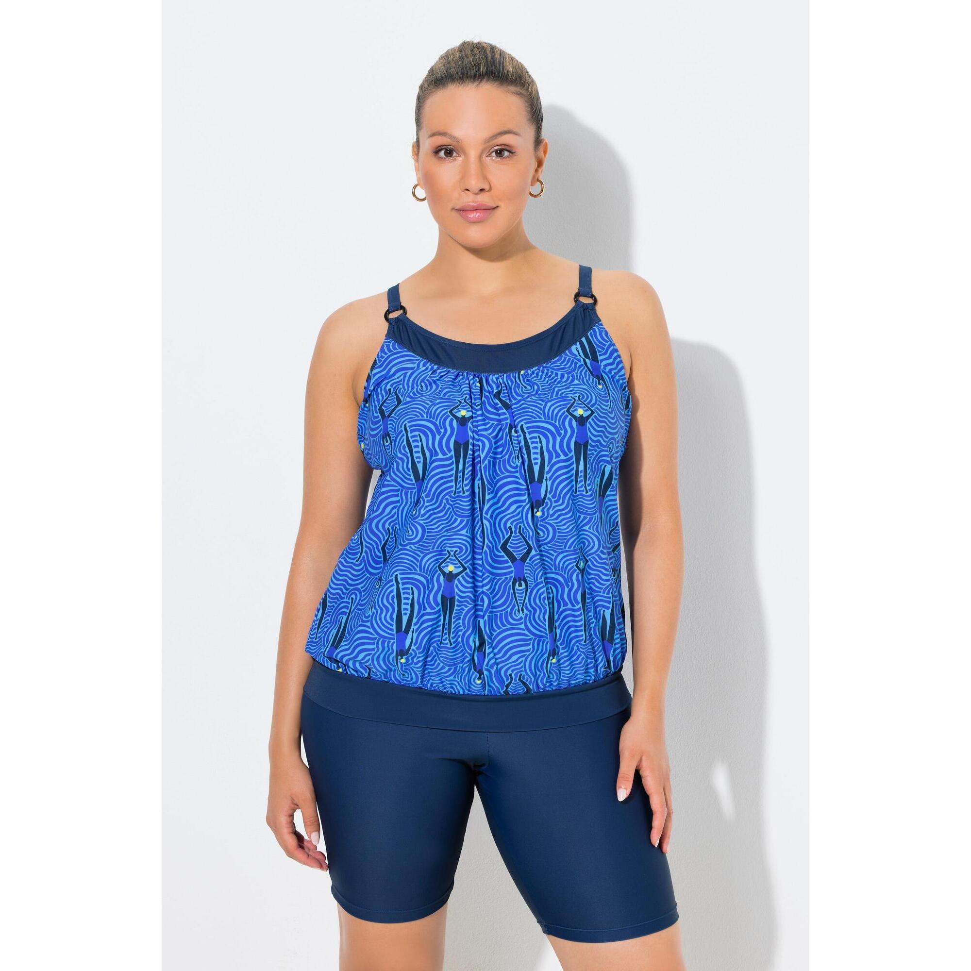 Ulla Popken - Femme Tankini Motif Nageuses Bonnets Souples Et Bretelles Ajustables - Soutien-gorge - Multicolore - Decathlon