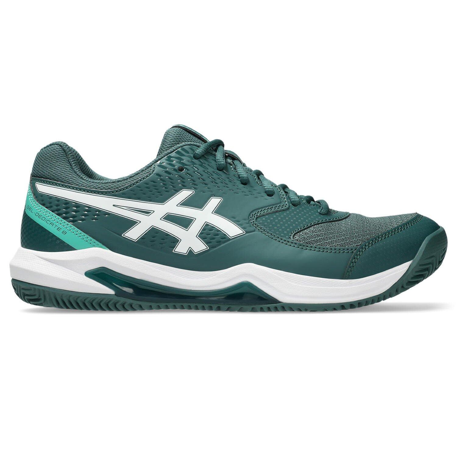 Asics - Chaussures De Tennis Et De Padel Homme - Asics Gel-dedicate 8 Clay - Dark - Chaussures De Sport - Blanc|vert - Decathlon