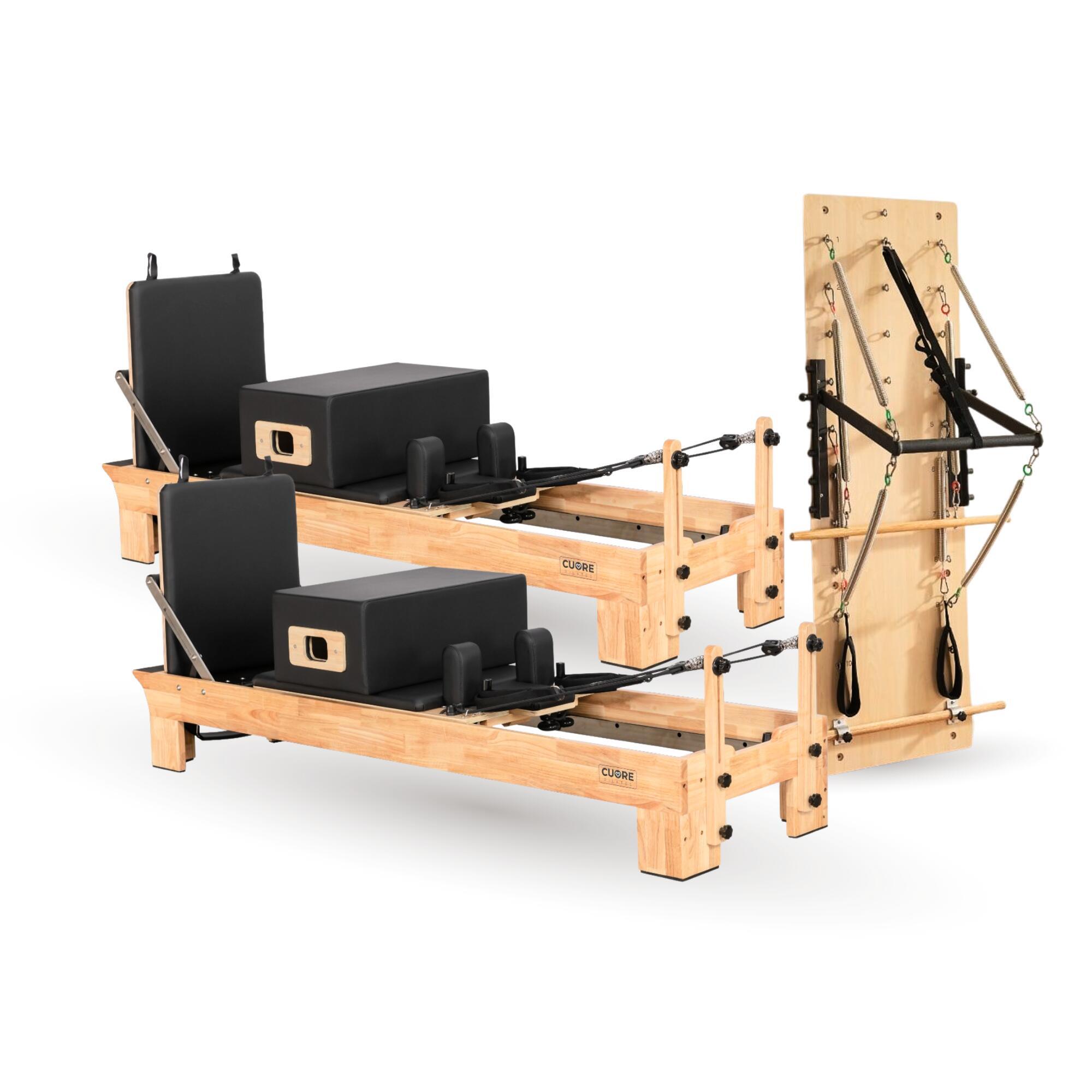 Cuorepilates - Pack 2 Reformer Classique + Wall Unit Offerte - Pilates Réformateur - 240 Cm - Decathlon