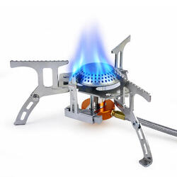 Réchaud à gaz pliable 2200W – Adaptateur et sac de transport inclus