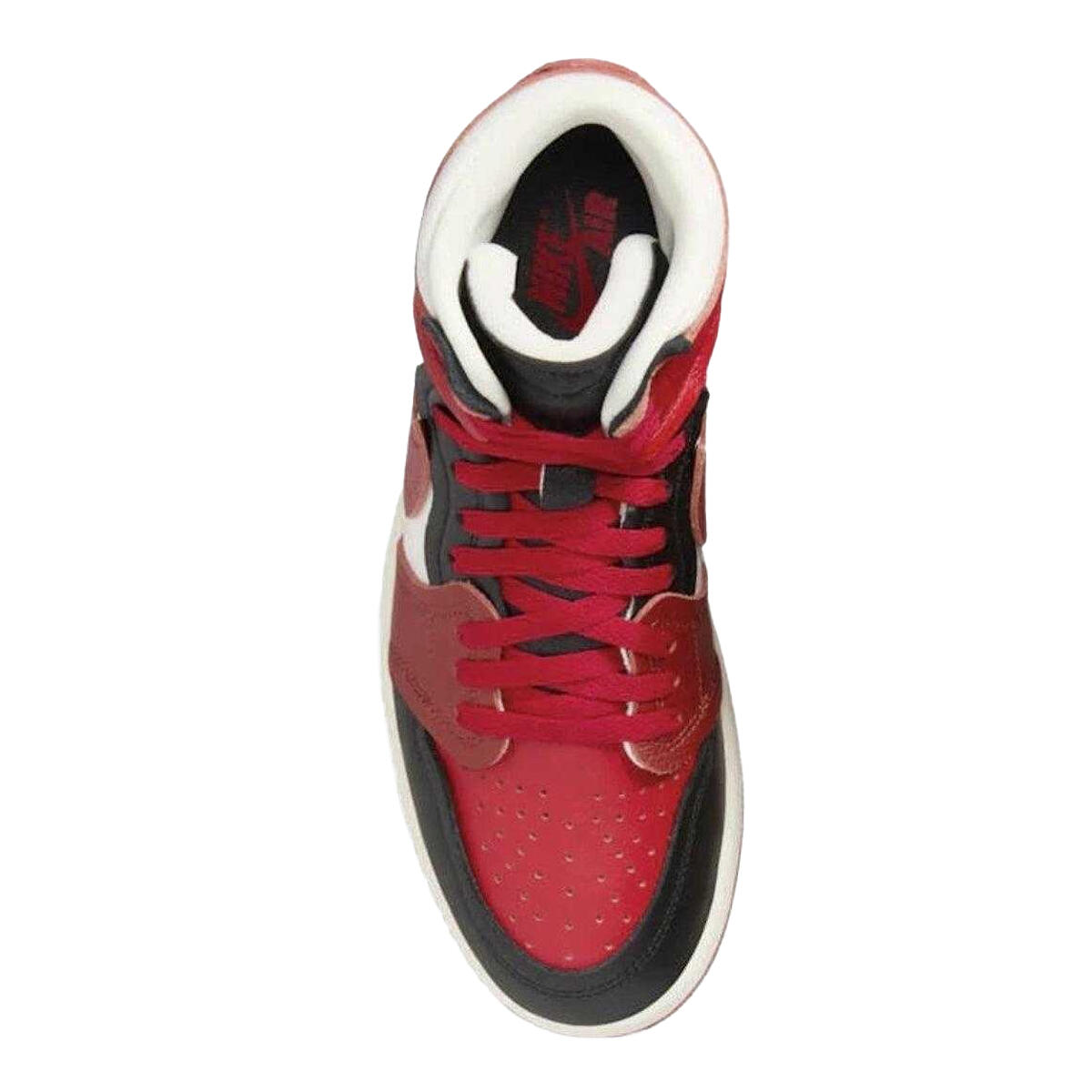 "Air Jordan 1" Sneaker für Damen, Leder Herren Rot/Weiß/Schwarz 4/5