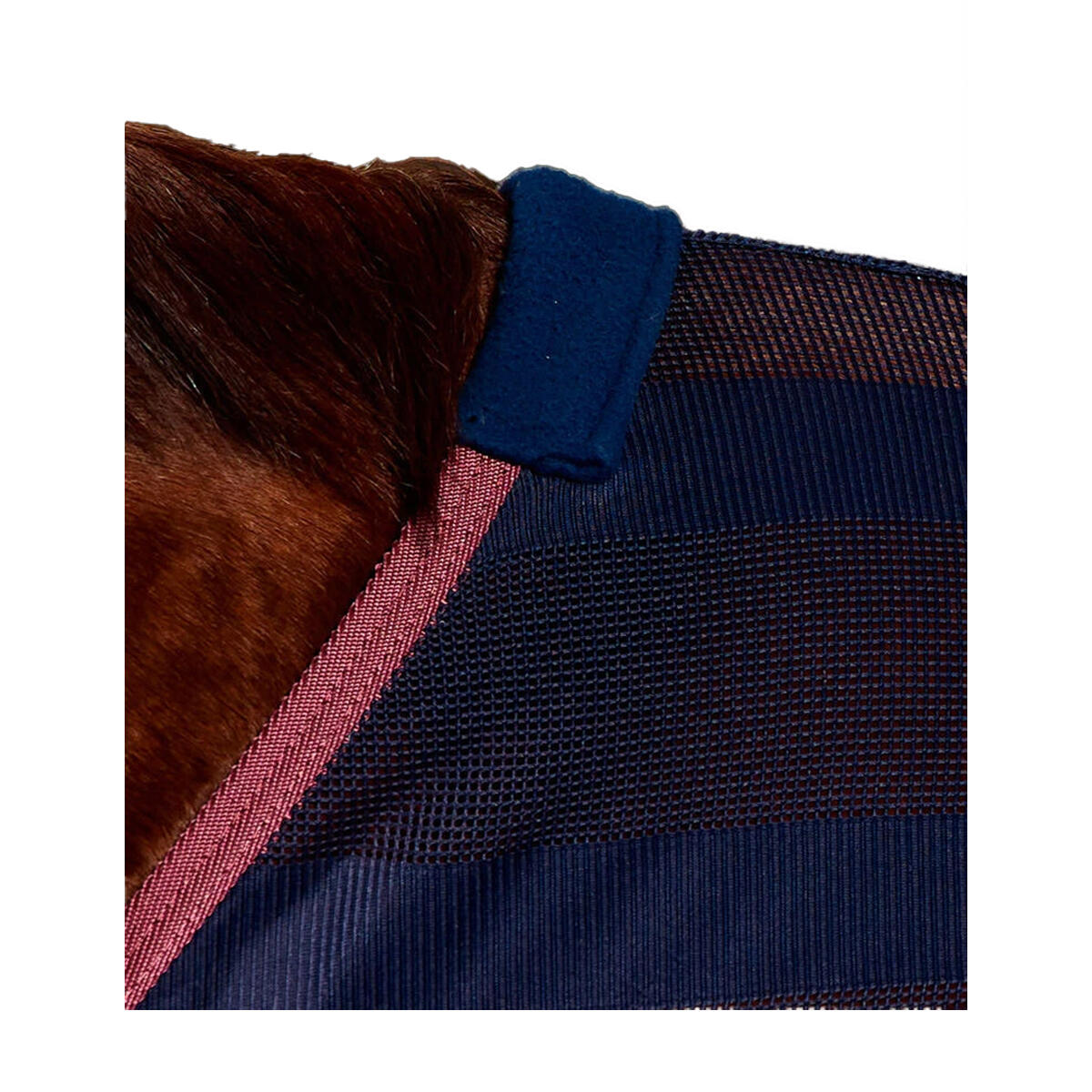 Couverture Rafraichissante Pour Chevaux SCRIM (Bleu Marine / Bordeaux) 2/4