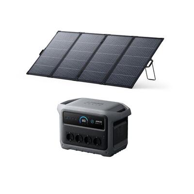 Kit powerstation anker c1000x gen 2 met bifaciaal zonnepaneel 400 w