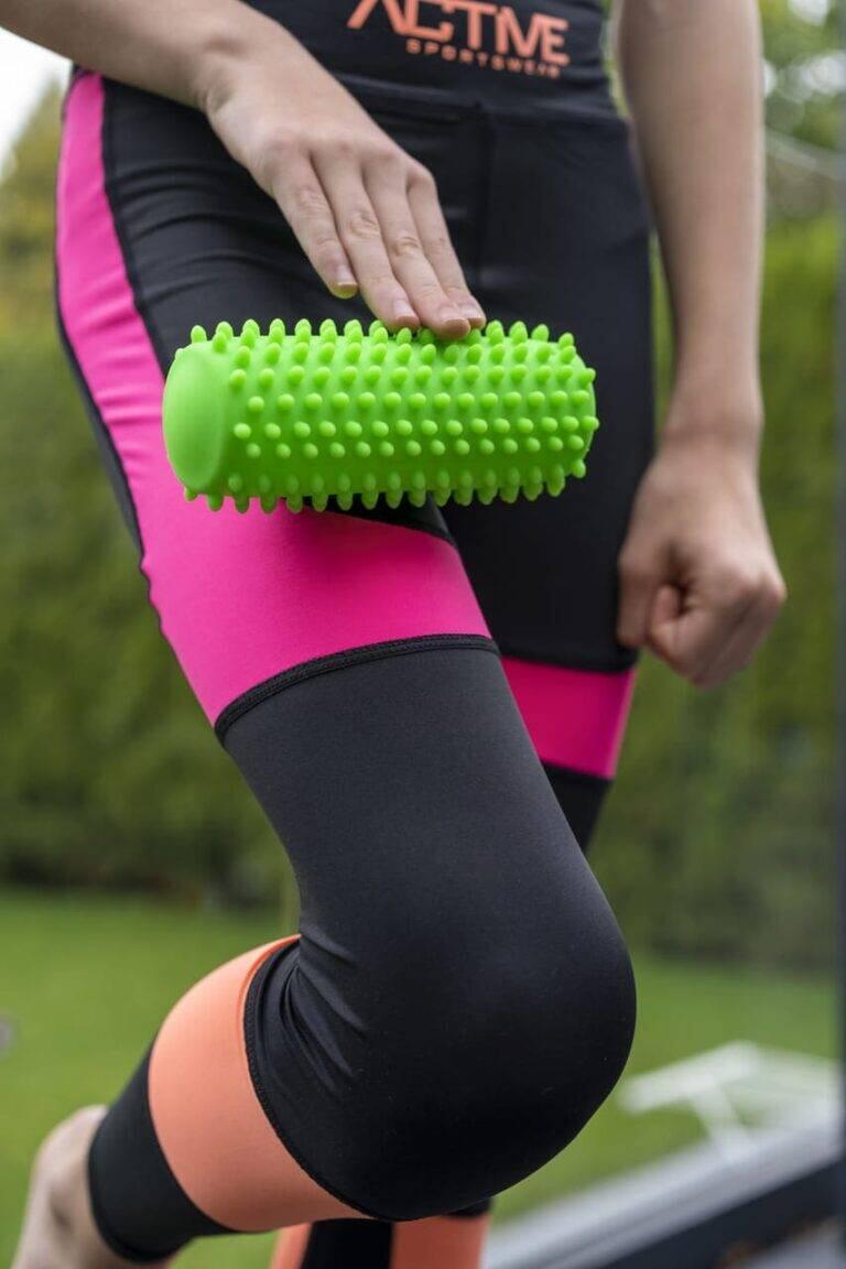 Unisexe Fitness Rouleau de massage à picots sensoriel 15cm Vert 3/3