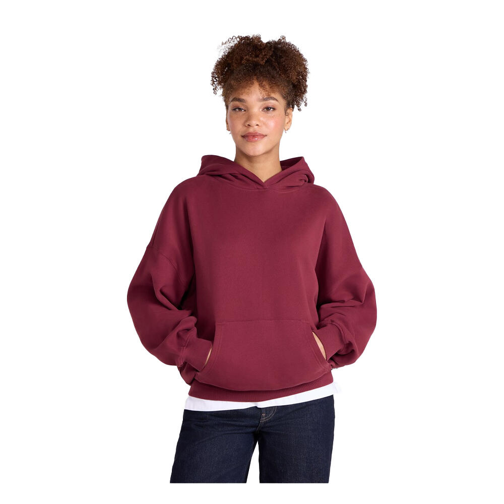 Felpa Con Cappuccio Spalla Cadente Donna Animal Idol Borgogna 3/3