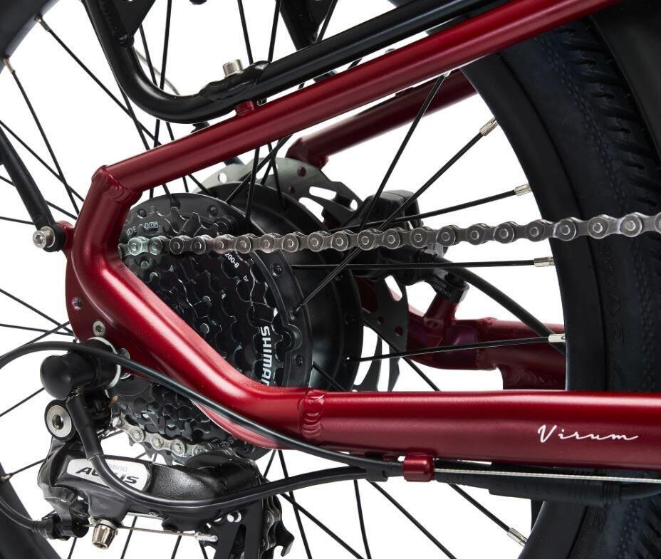 Hygge Virum vouw-e-bike 250W, Sangria Red 2/3