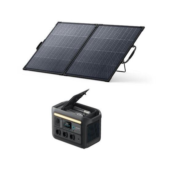 Kit Powerstation Anker SOLIX C800X mit Bifaziales Solarpanel 200 W (0% MwSt)