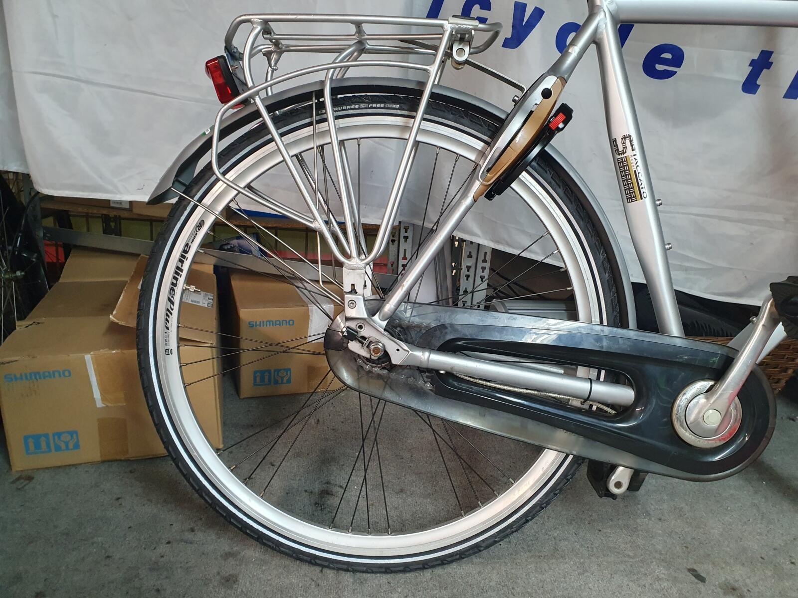 Batavus Staccato Royal, Shimano shifter, metal/grijs 3/7