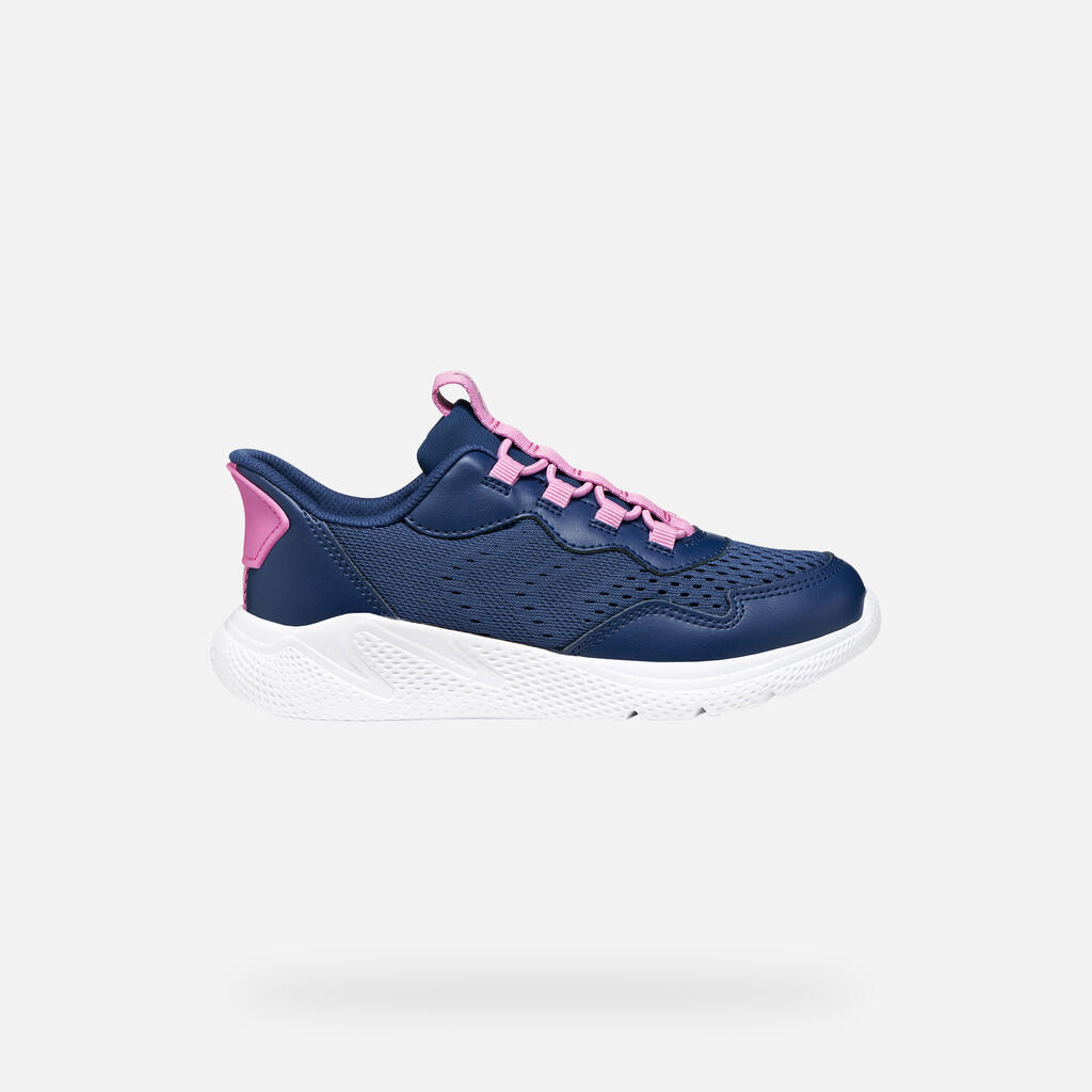 Baskets Fille J SPRINTYE FAST IN GIRL Bleu Roi Foncé/Rose Foncé 2/7