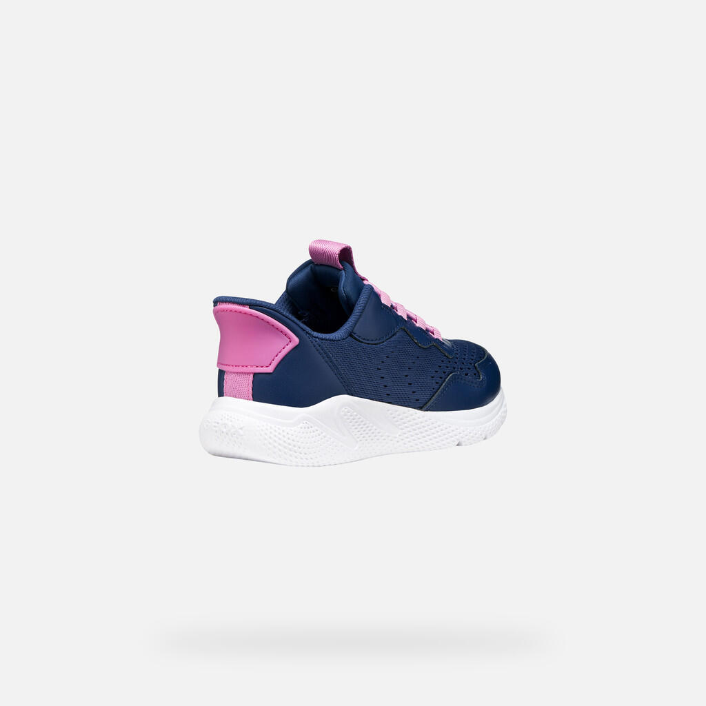 Baskets Fille J SPRINTYE FAST IN GIRL Bleu Roi Foncé/Rose Foncé 5/7