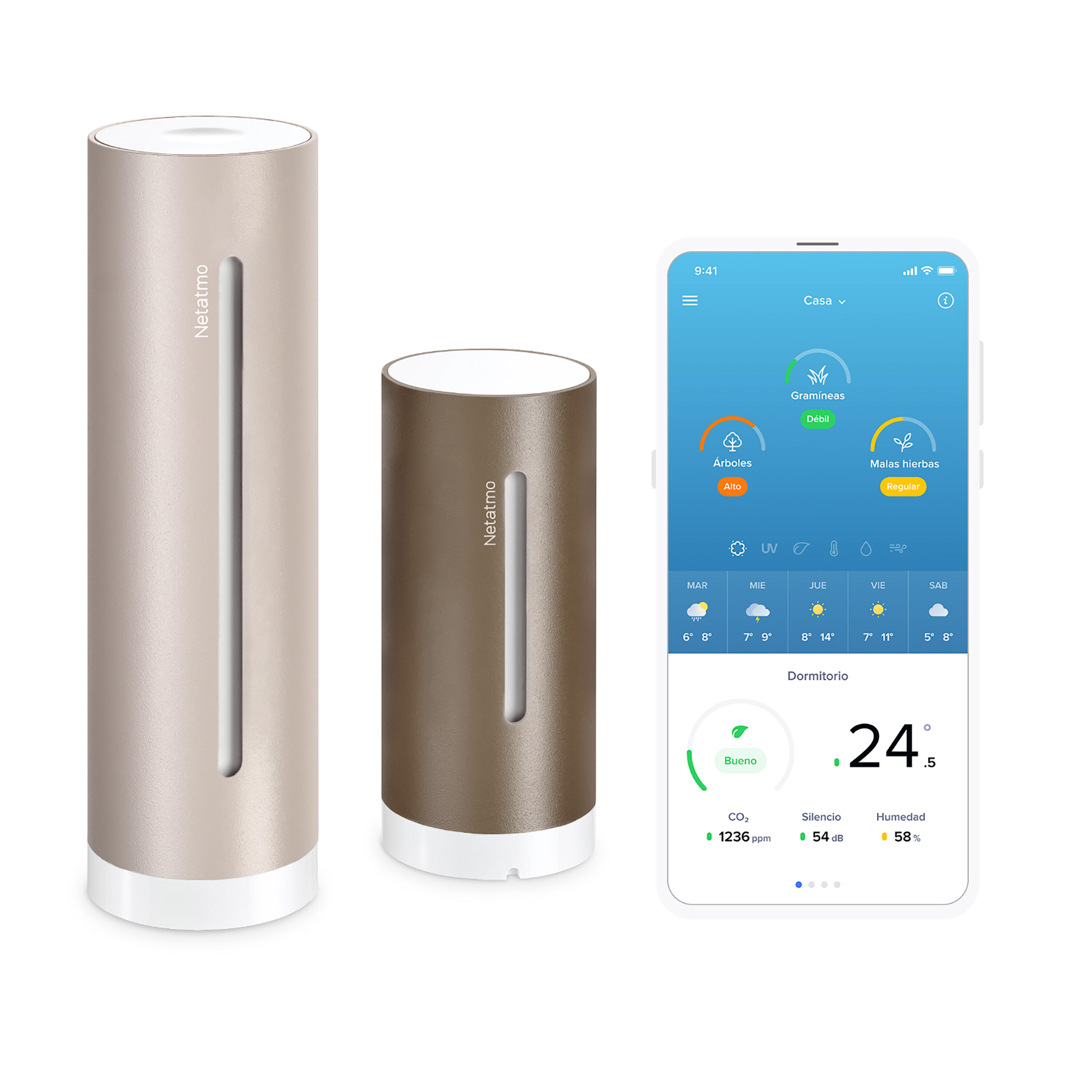 Netatmo estación meteorológica original beige arena 3/5