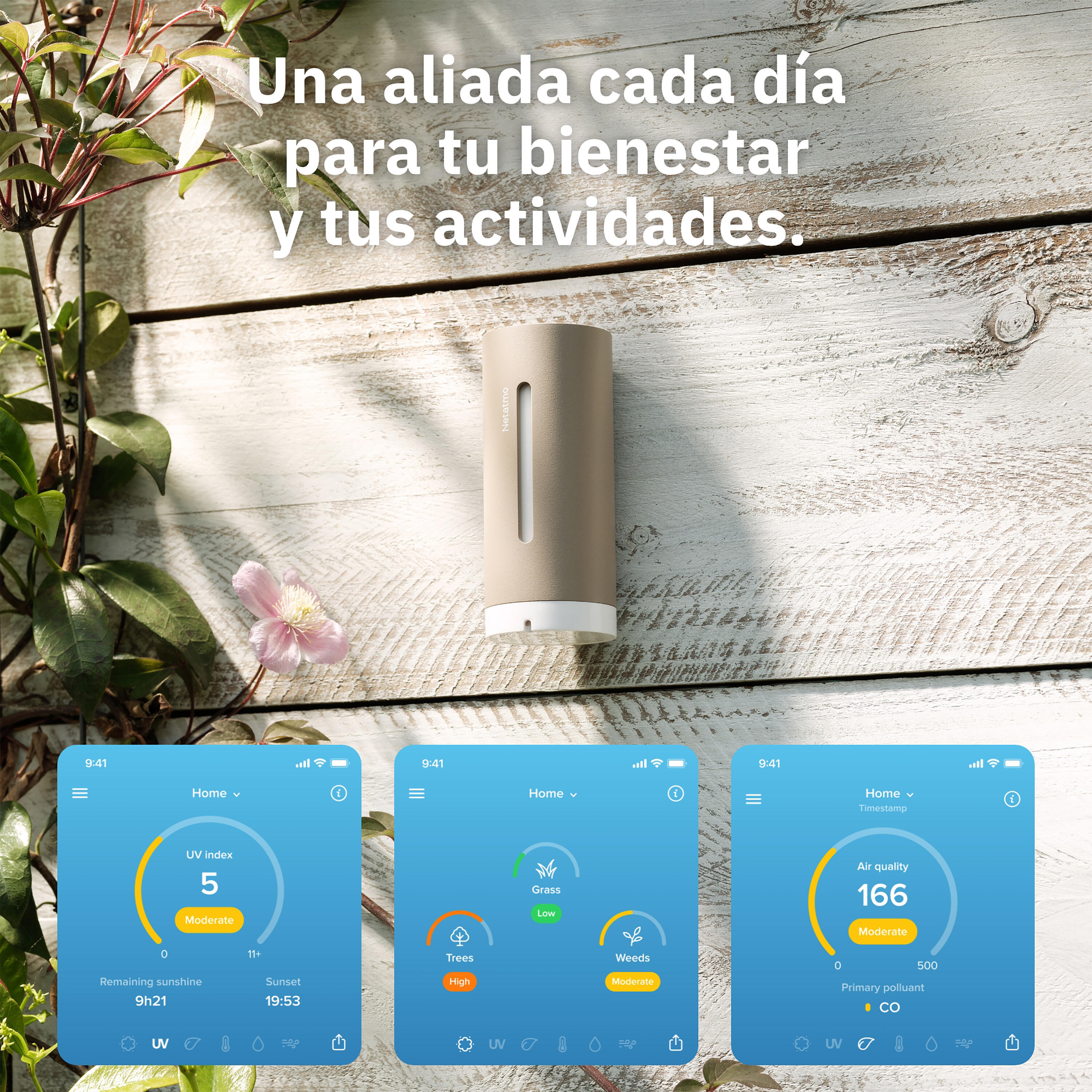 Netatmo estación meteorológica original beige arena 2/5