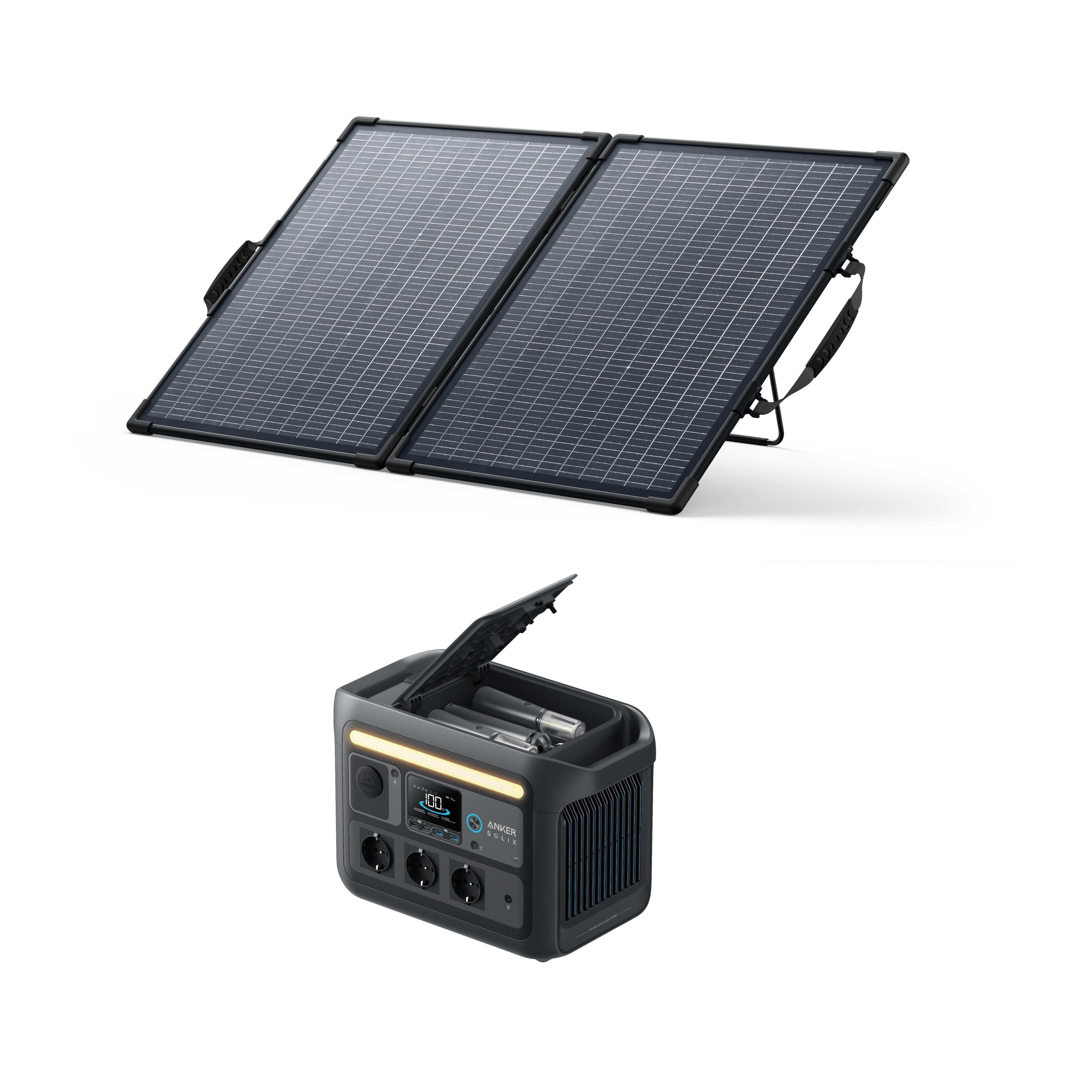 Anker - Kit Station Électrique Anker Solix C800x Avec Panneau Solaire Bifacial 100 W - Batterie Externe - Gris - Taille Unique - Decathlon
