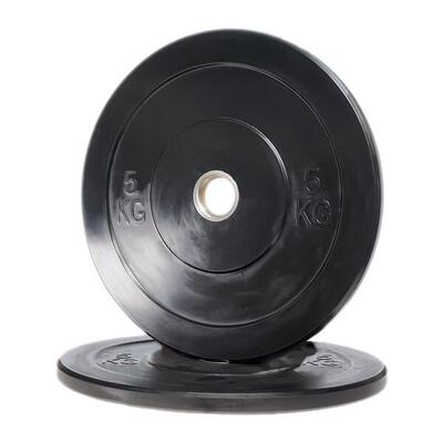 Disco Olimpionico Bumper Gommato 5 KG Foro 50 mm Pesi Palestra