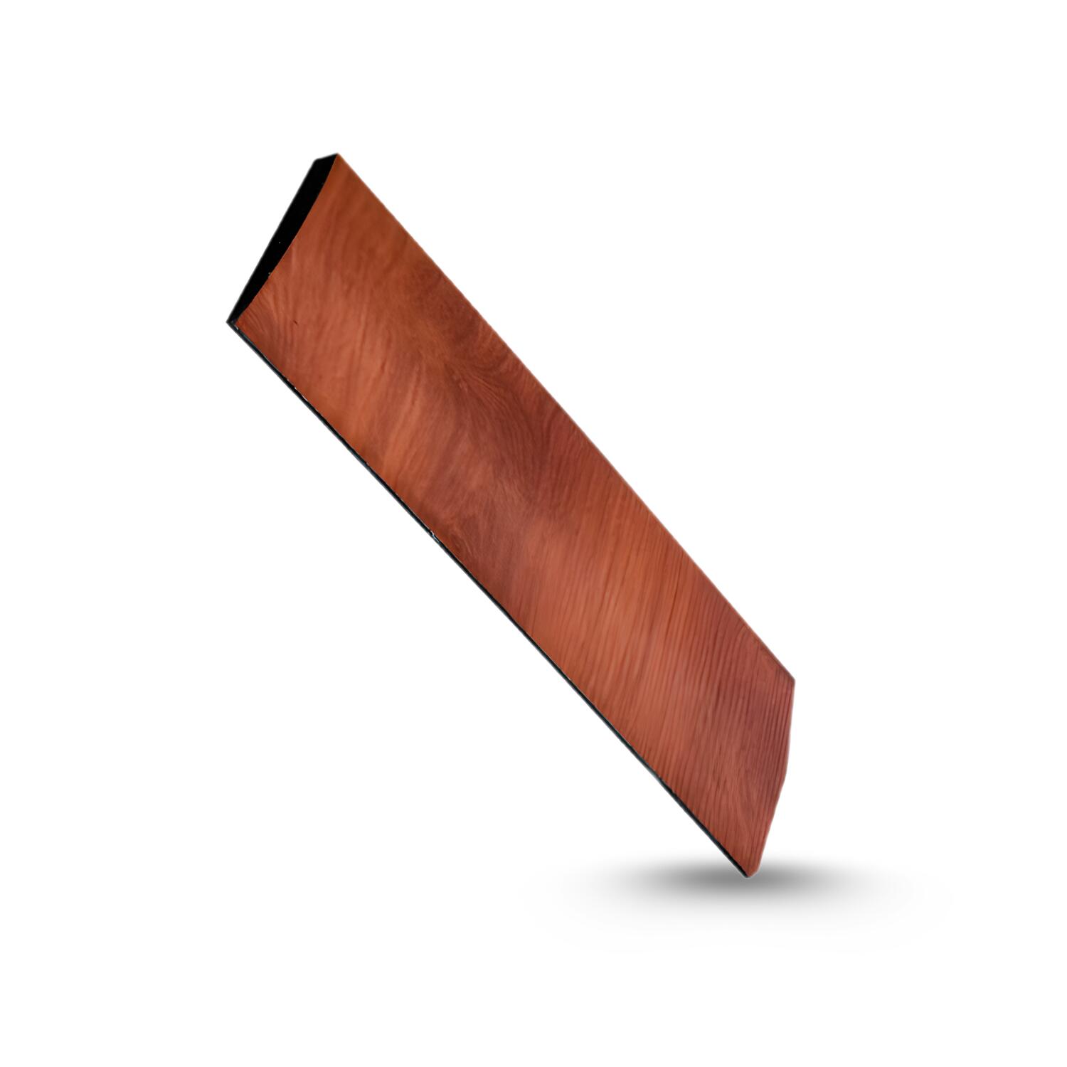 Wood-patterned floor edging tile, gold-brown color, model W3 - Homefittools