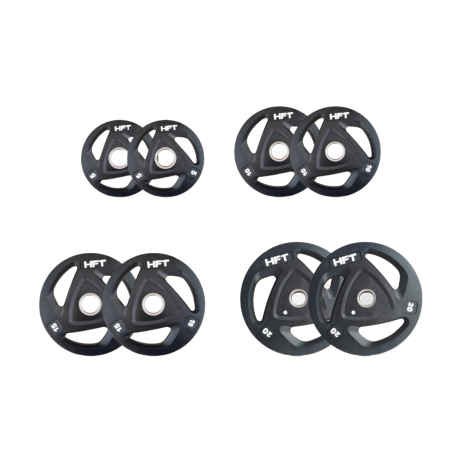 SET of HFT Olympic 100 KG Weight Plates - Homefittools