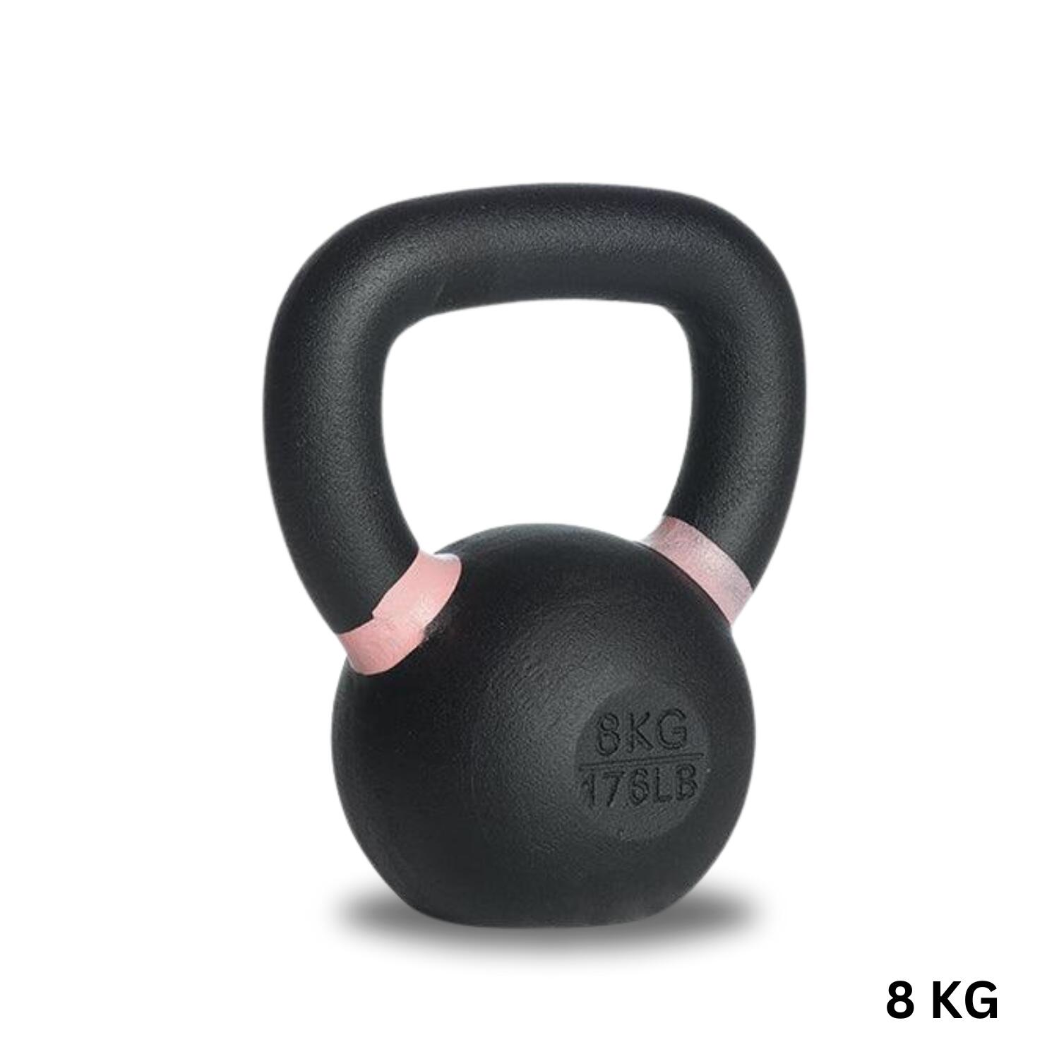 Kettlebell Dumbbell with Handle, Matte Black, 8 KG. - Homefittools
