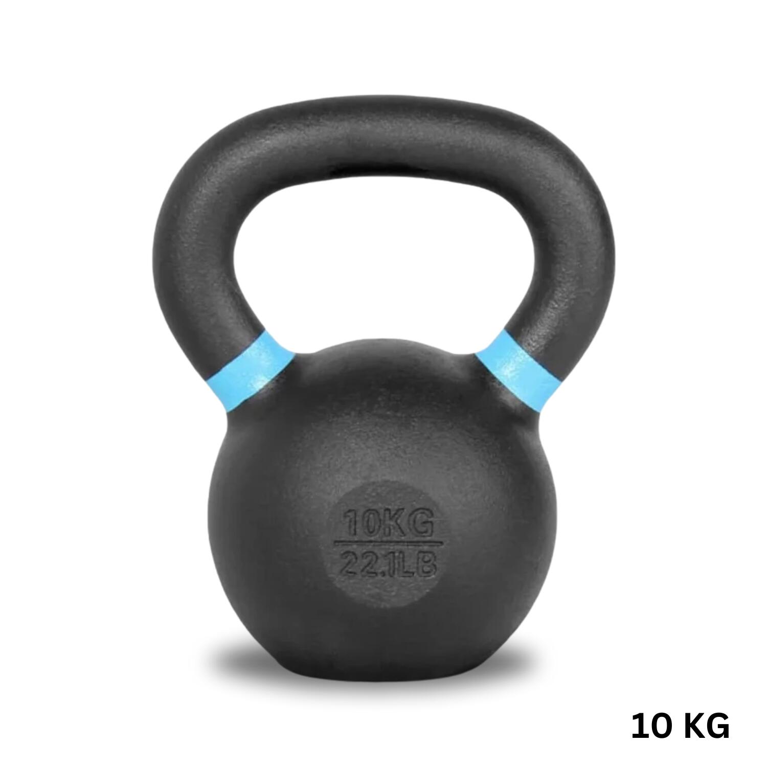 Kettlebell Dumbbell with Handle, Matte Black, 10 KG. - Homefittools