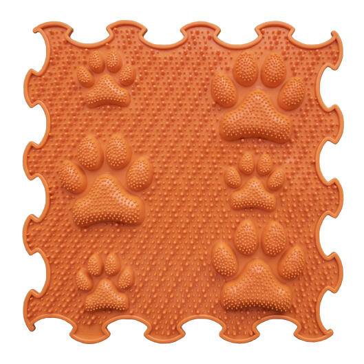 Massagematte Sensory Paws Hart Orange 30x30cm