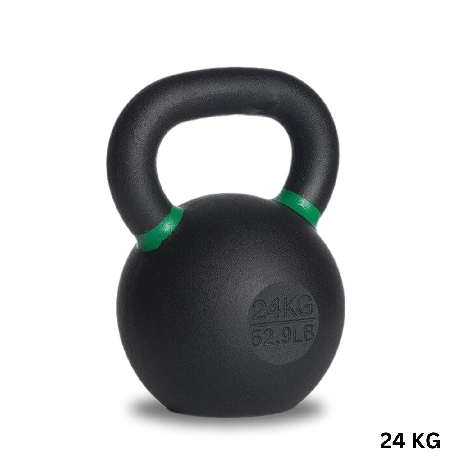 Kettlebell Dumbbell with Handle, Matte Black, 24 KG. - Homefittools
