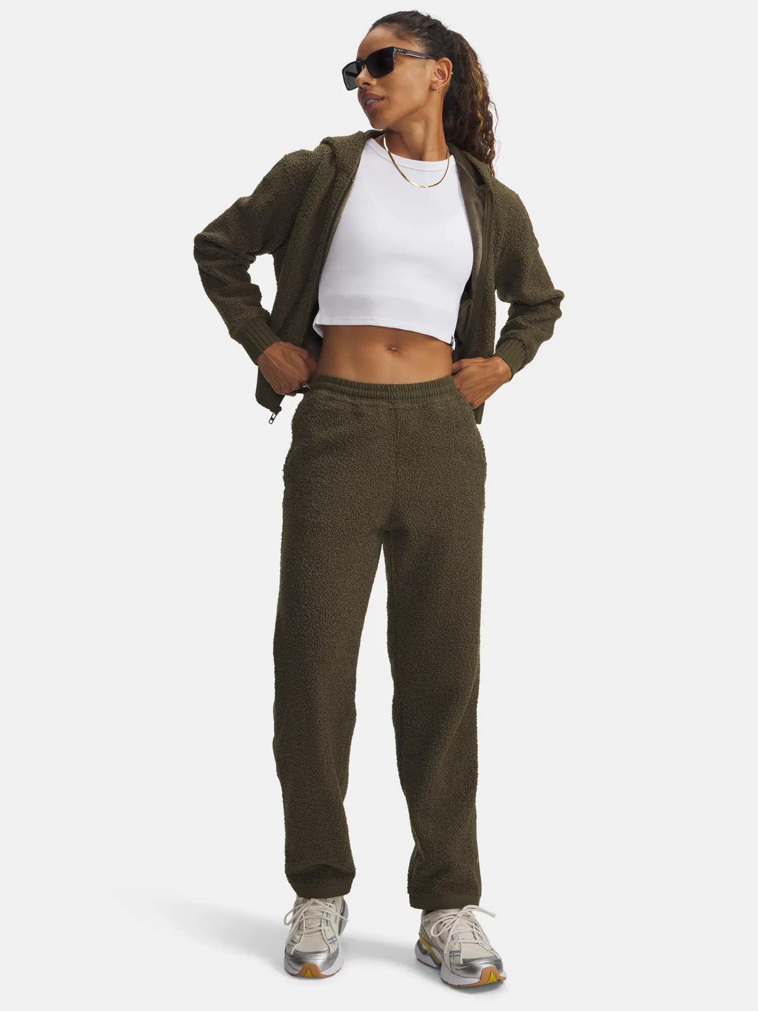 Női sportnadrág Under Armour UA High Pile Fleece Pants-GRN 4/4