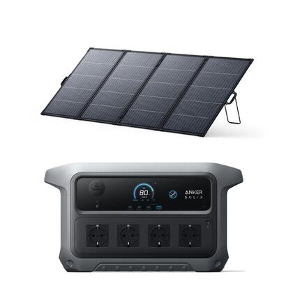 Kit Powerstation Anker C2000 Gen 2 mit Bifaziales Solarpanel 400 W (0% MwSt)