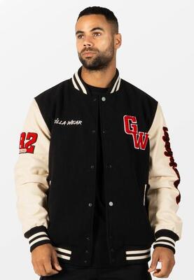 Samint louis varsity jacket - zwart