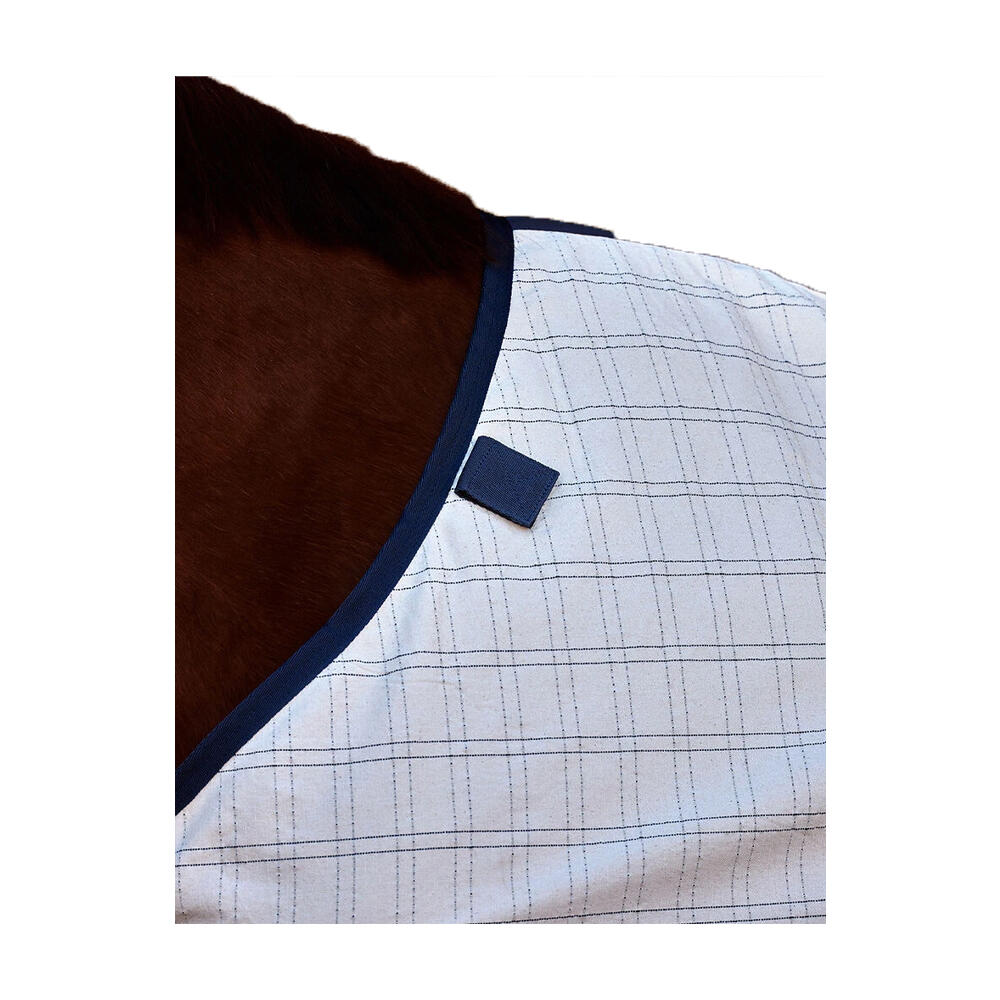 Comfitec StandardNeck Cotton Horse Under Rug (White/Navy) 2/4