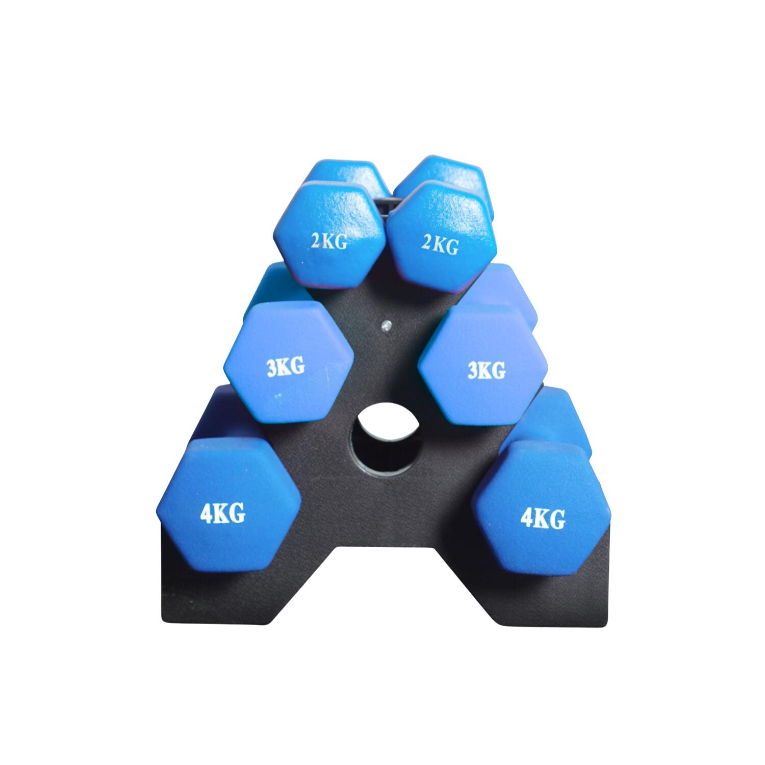 Set of 3 pairs of dumbbells (2/3/4 KG) - Blue - Homefittools
