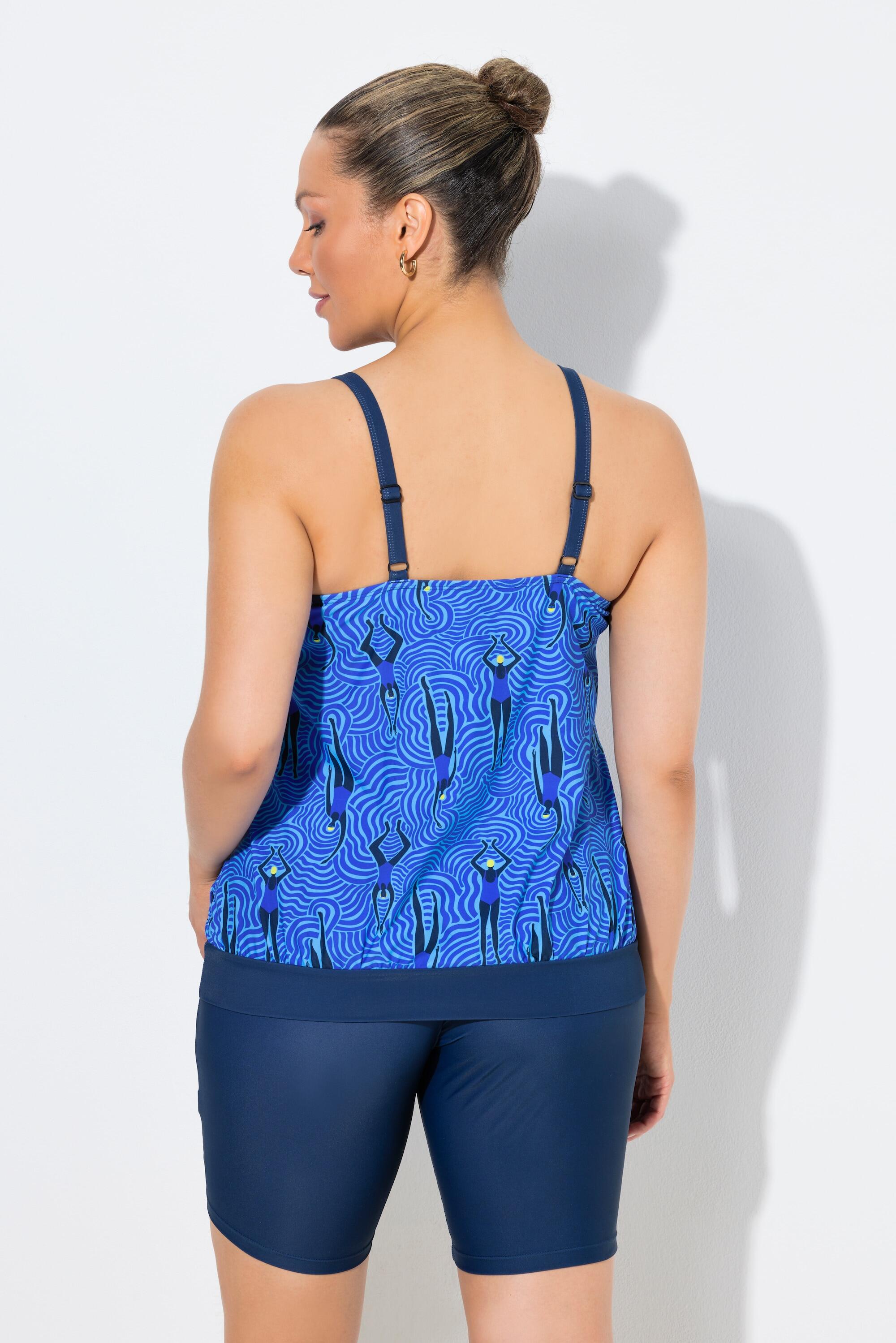 Femme Tankini motif nageuses bonnets souples et bretelles ajustables 2/7