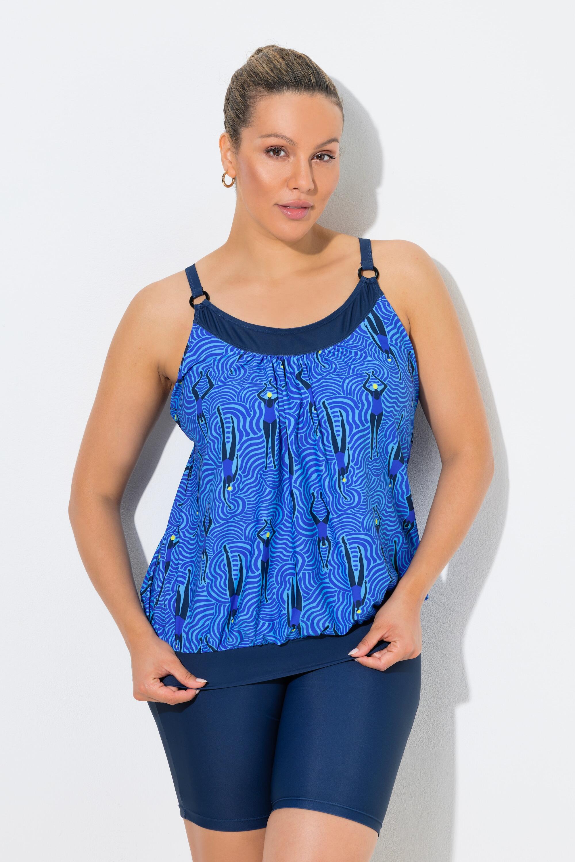 Femme Tankini motif nageuses bonnets souples et bretelles ajustables 6/7